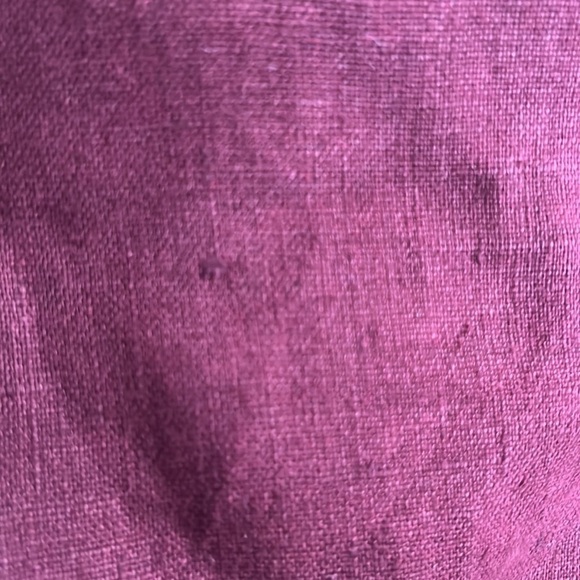 𝅺tiar Los Angeles A-Line Linen & Silk Organza Red Wine Burgundy Midi Skirt M - Picture 12 of 12